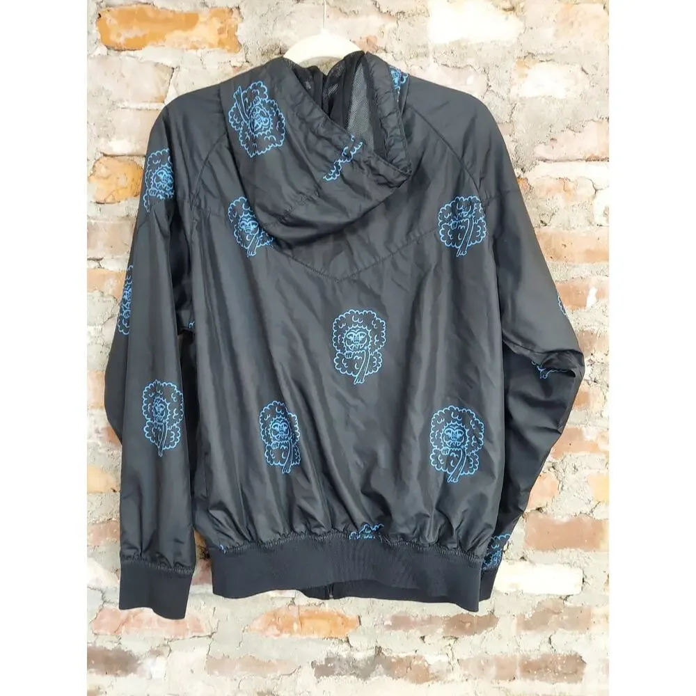 Nike Black Performance Jacket with Blue Floral‎ Accents